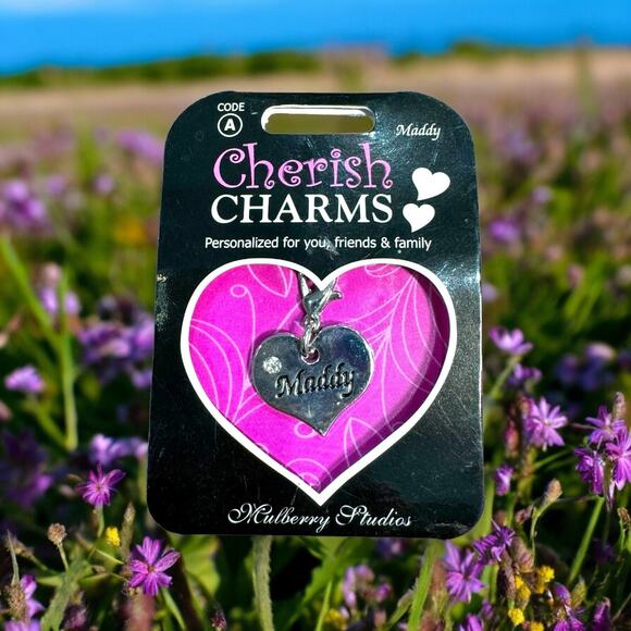 5/$35  Cherish Charms MADDY Name Bracelet Charm NEW NWT Silvertone Silver Tone - Picture 1 of 3